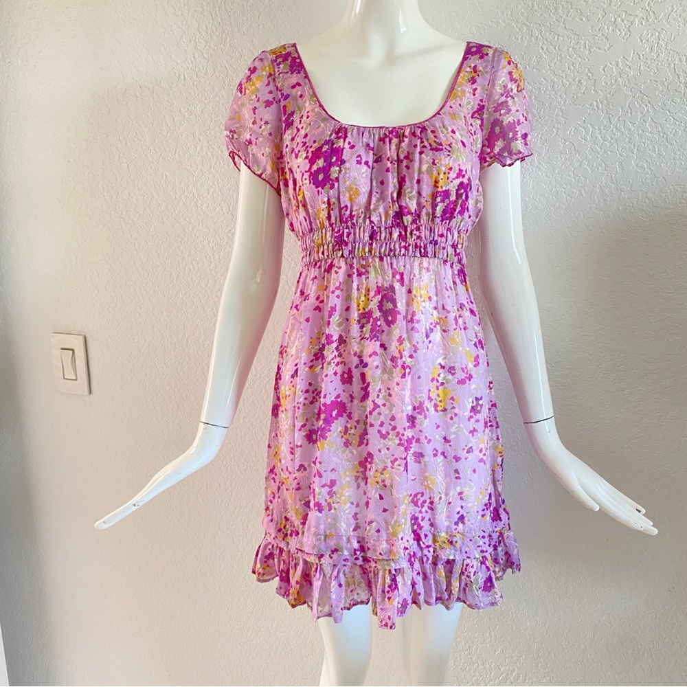 Max & Co. Floral Pink and Purple Dress